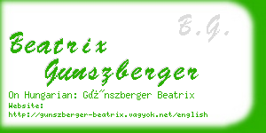 beatrix gunszberger business card